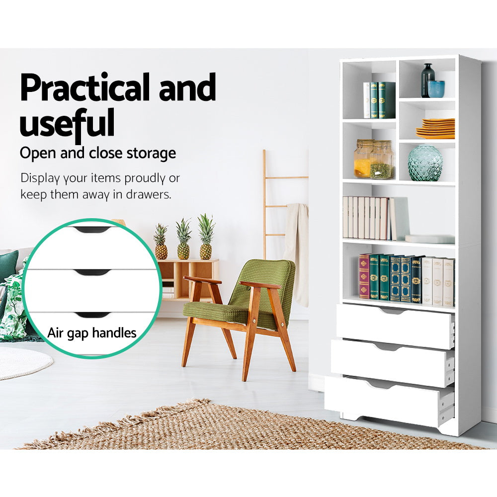 Artiss Display Drawer Shelf - White Artiss
