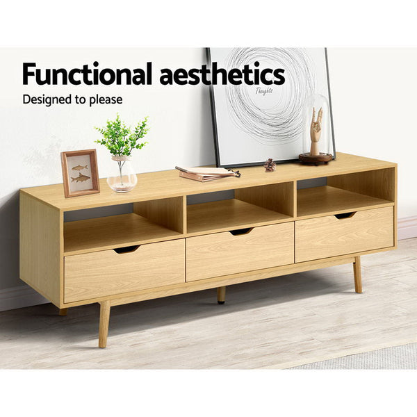 Artiss Wooden Scandinavian Entertainment Unit - Natural Artiss