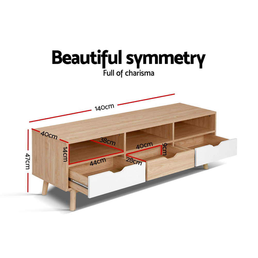 Artiss TV Cabinet Entertainment Unit 140cm Scandinavian