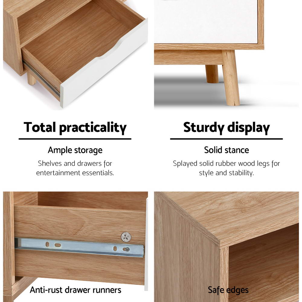 Artiss TV Cabinet Entertainment Unit 140cm Scandinavian