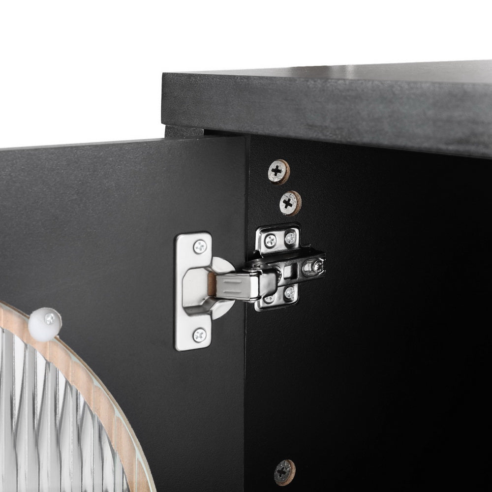 Artiss Buffet Sideboard Shelves Double Doors - Black Artiss