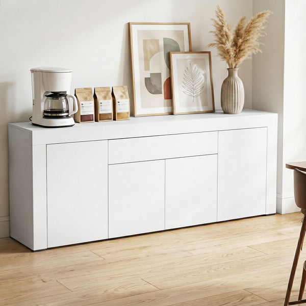 Artiss Buffet Sideboard Cabinet 180cm Cupboard Pantry Storage Drawer White DANA Awezingly