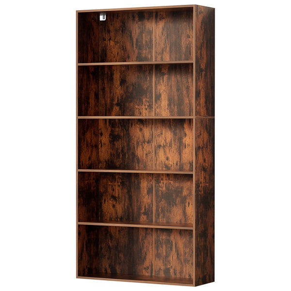 Artiss Bookshelf 5 Tiers Walnut Awezingly