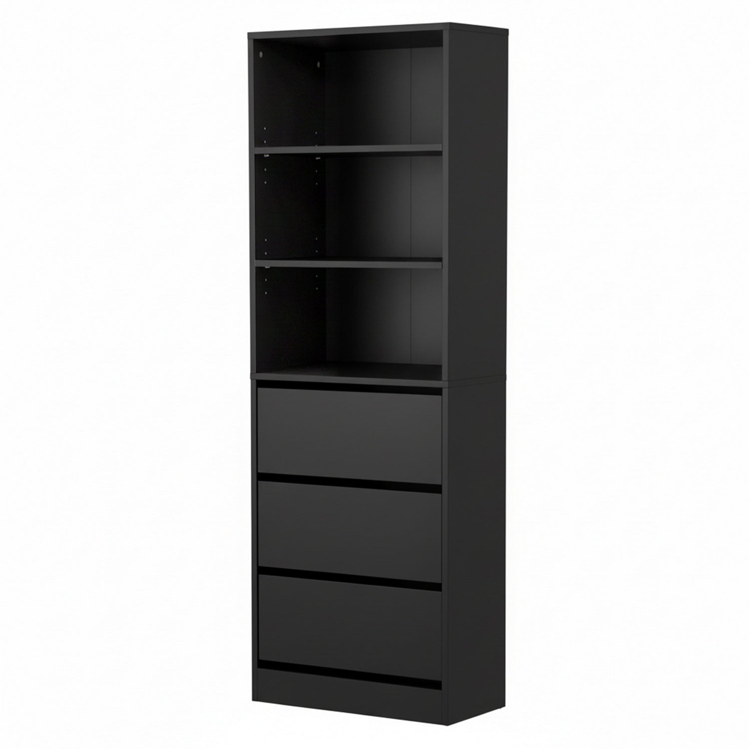 Artiss 3 Chest of Drawers Tallboy Cabinet Black Artiss