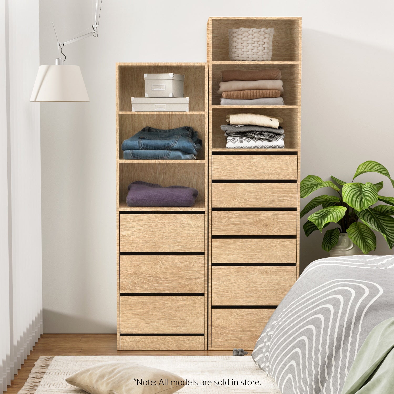 Artiss 3 Chest of Drawers Tallboy Cabinet Pine Artiss