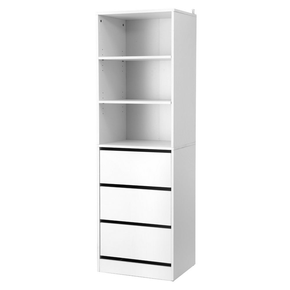 Artiss 3 Chest of Drawers Tallboy Cabinet White Artiss