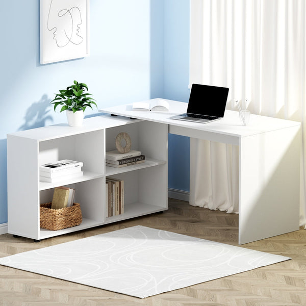 Artiss Office Computer Desk Corner Study Table Workstation Bookcase Storage Artiss