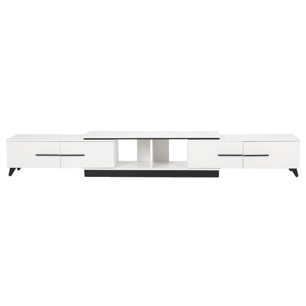 Artiss Extendable TV Cabinet Entertainment Unit Stand White Awezingly
