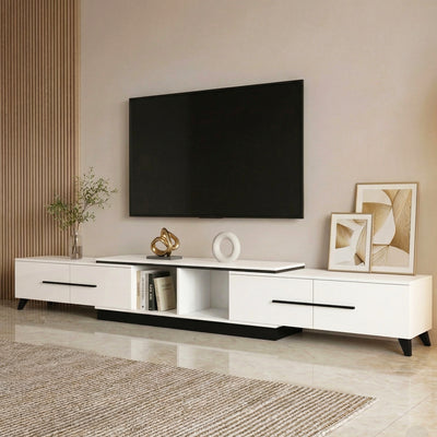 Artiss Extendable TV Cabinet Entertainment Unit Stand White