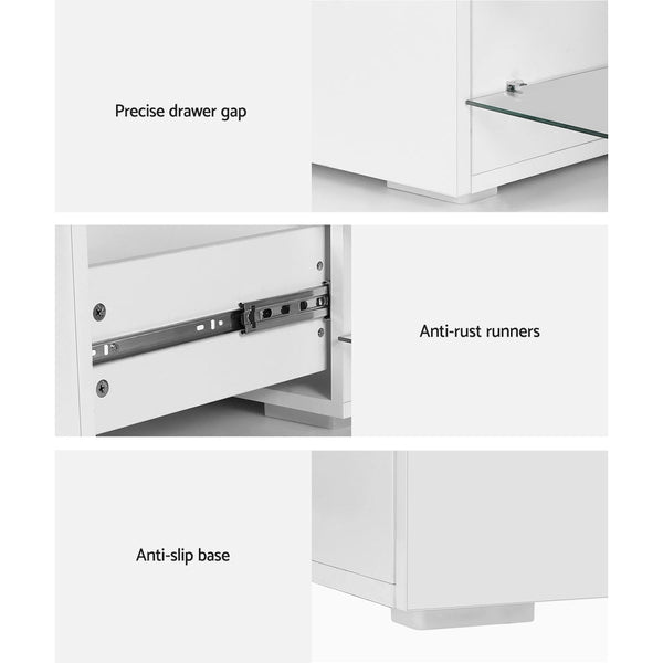 Artiss TV Cabinet Entertainment TV Unit Stand Furniture With Drawers 180cm Wood Artiss