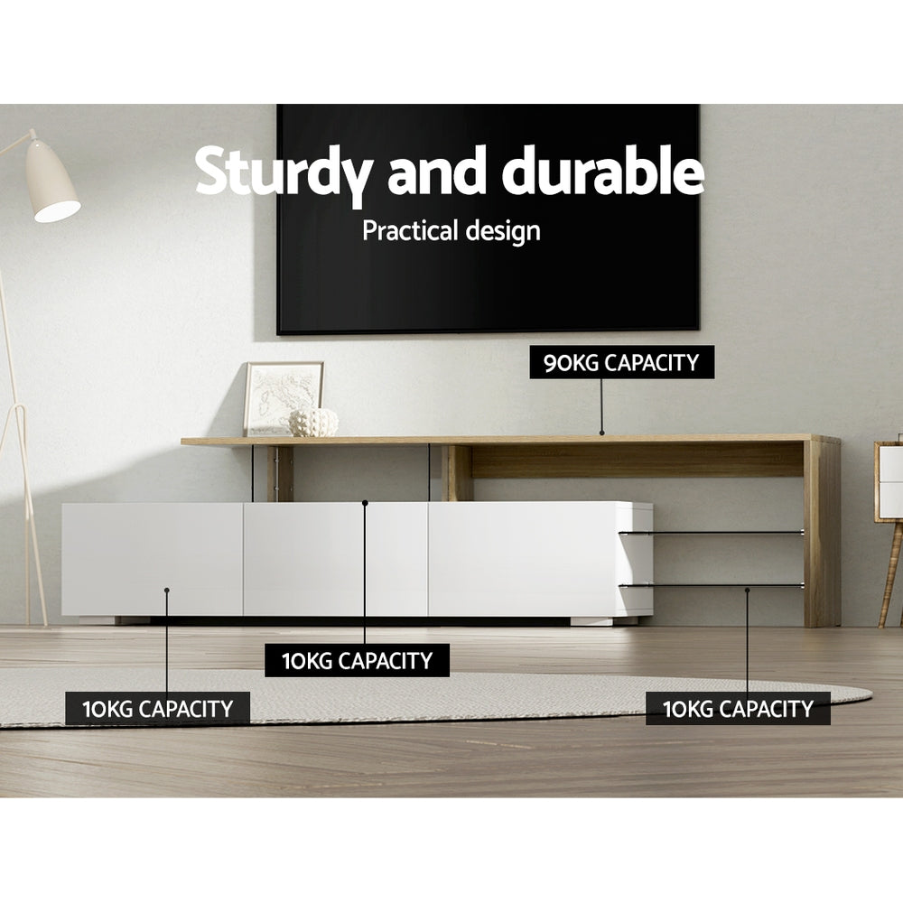 Artiss TV Cabinet Entertainment TV Unit Stand Furniture With Drawers 180cm Wood Artiss