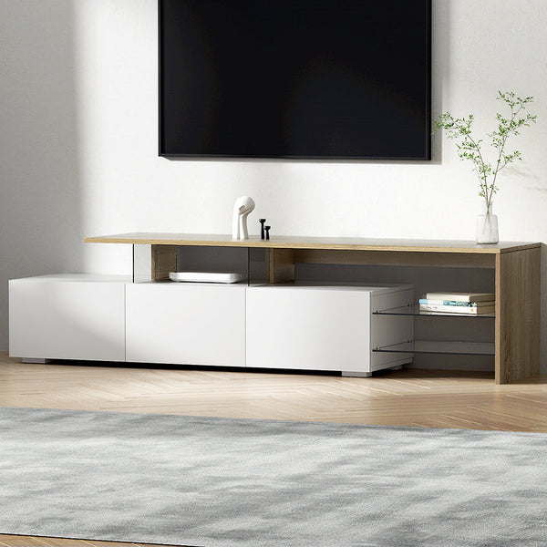 Artiss TV Cabinet Entertainment TV Unit Stand Furniture With Drawers 180cm Wood Artiss