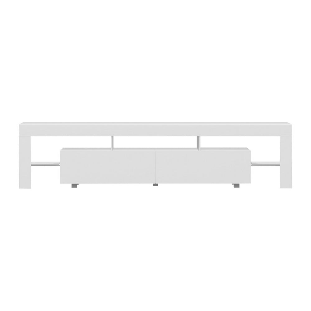 Artiss TV Cabinet Entertainment Unit Stand RGB LED Gloss Furniture 200cm White Artiss