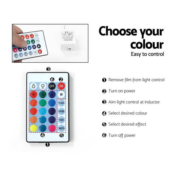 Artiss 130cm RGB LED TV Stand Cabinet Entertainment Unit Gloss Black Artiss