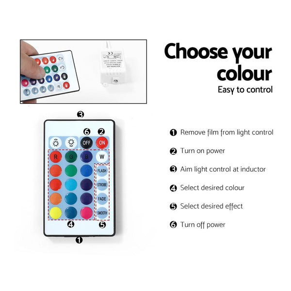 Artiss 145cm RGB LED TV Stand Cabinet Entertainment Unit Gloss Furniture Tempered Glass Shelf White Artiss