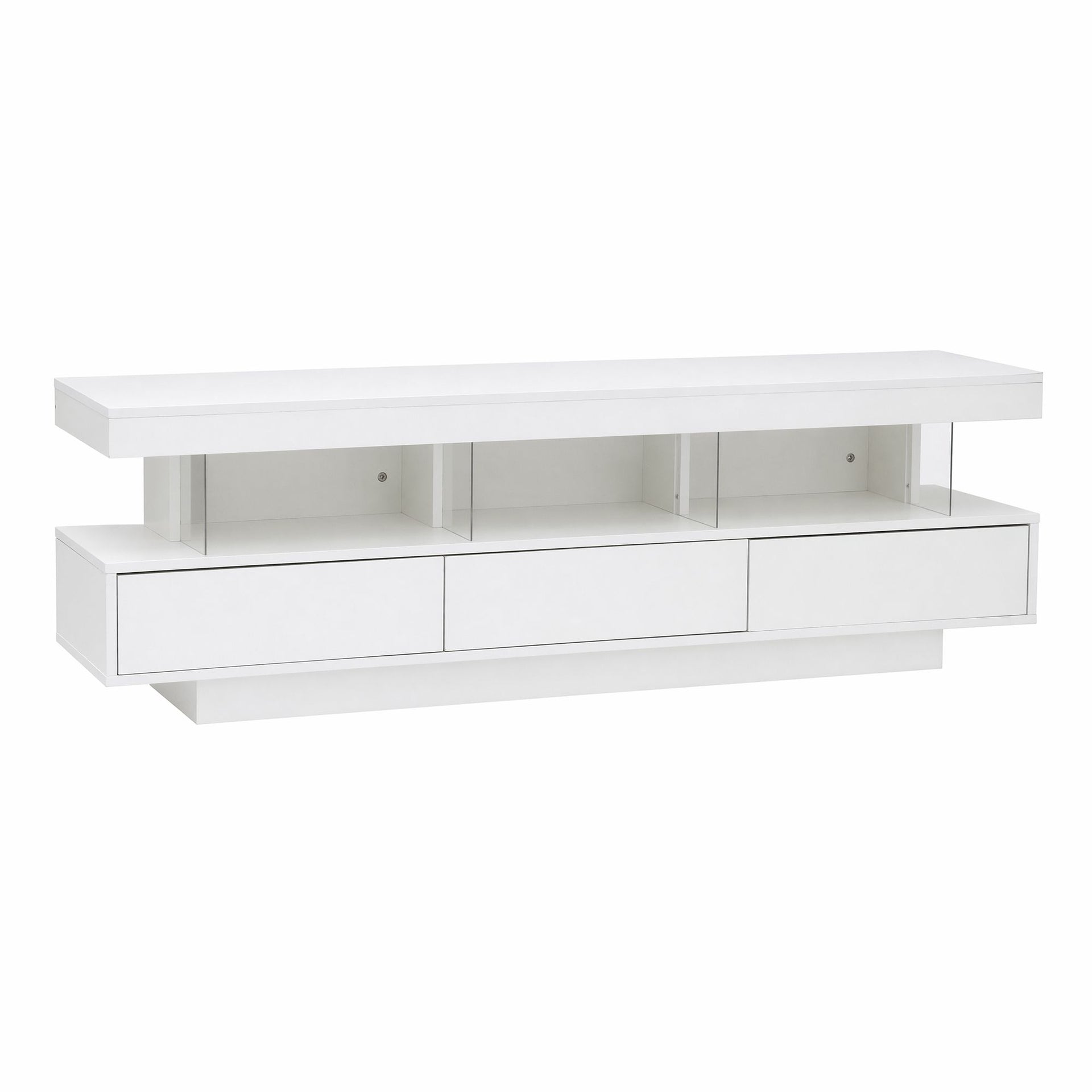 Artiss TV Unit LED 160CM Storage Drawer White Awezingly