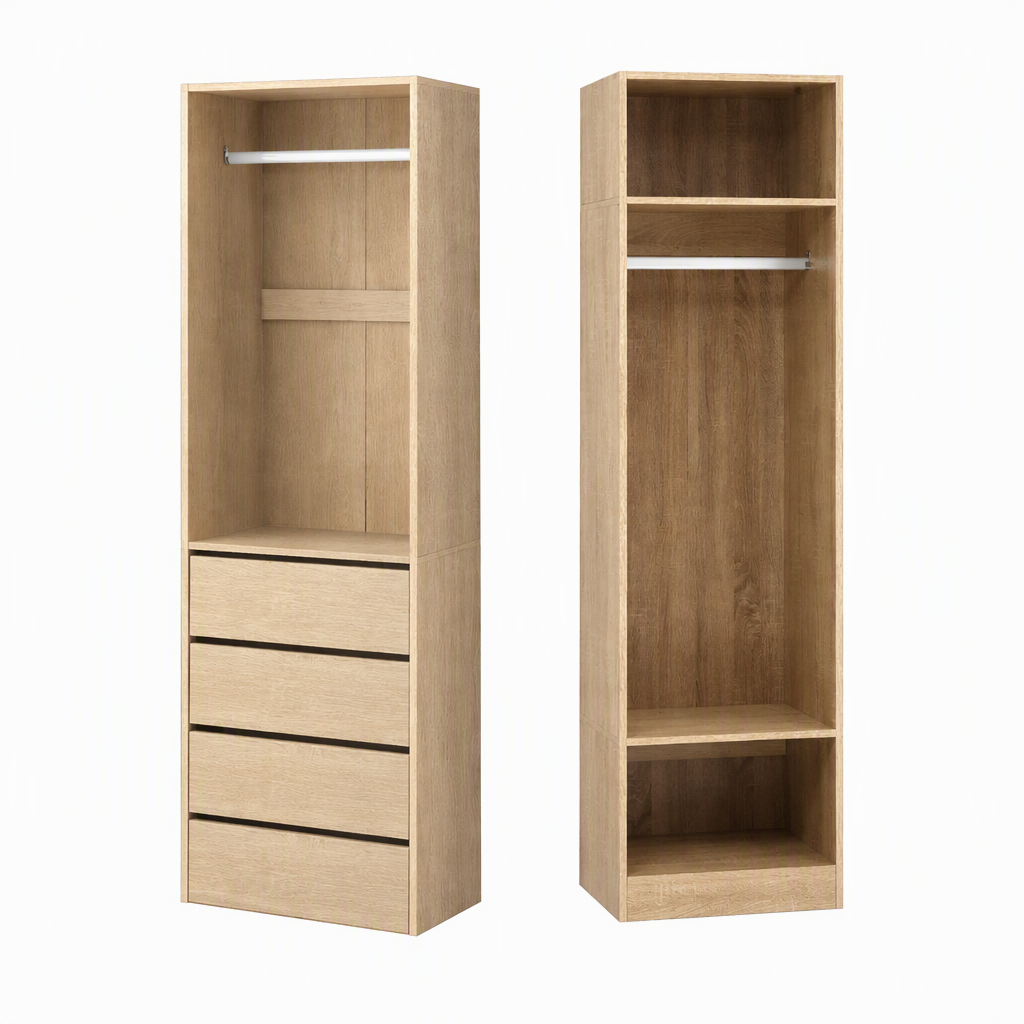 Artiss 2X Wardrobe Clothes Closet Storage Organiser Armoire Pine Awezingly