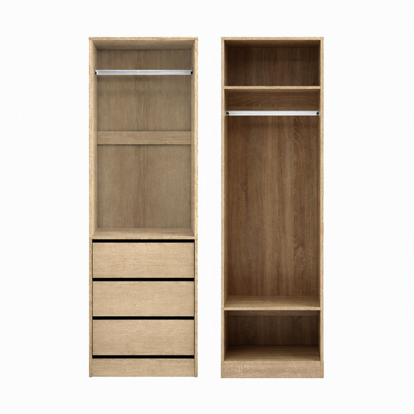 Artiss 2X Wardrobe Clothes Closet Storage Organiser Armoire Pine Awezingly