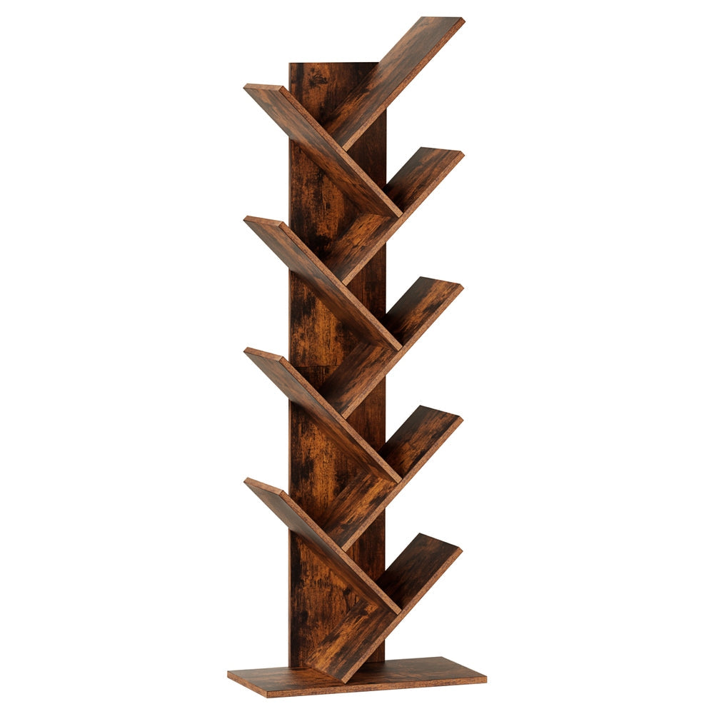 Artiss Tree Bookshelf 9 Tiers Walnut Awezingly