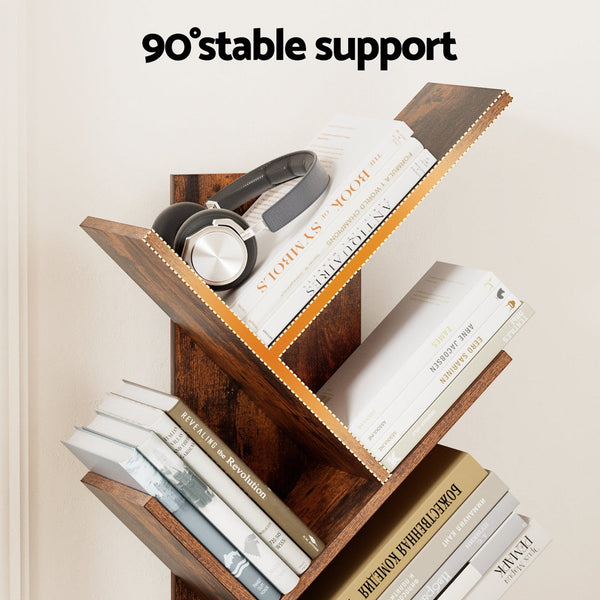 Artiss Tree Bookshelf 9 Tiers Walnut Awezingly