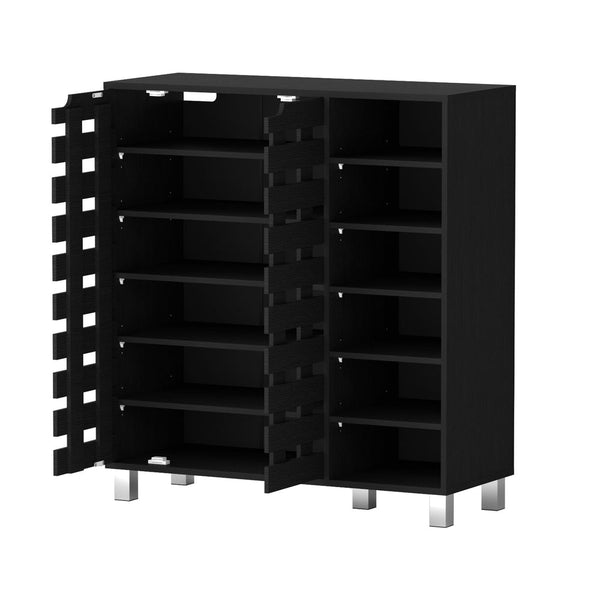 Artiss Shoe Rack Cabinet 6 Tier Storage Shelf Black Artiss