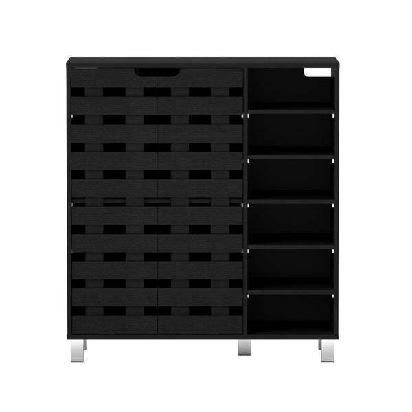 Artiss Shoe Rack Cabinet 6 Tier Storage Shelf Black Artiss