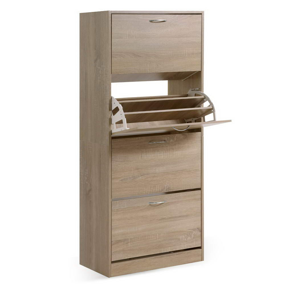 Artiss Shoe Cabinet Shoes Storage Rack Organiser 60 Pairs Wood Shelf Drawer Artiss