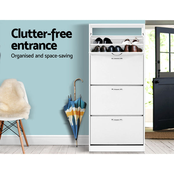 Artiss 60 Pairs Shoe Cabinet Shoes Rack Storage Organiser Shelf Cupboard Drawer Artiss