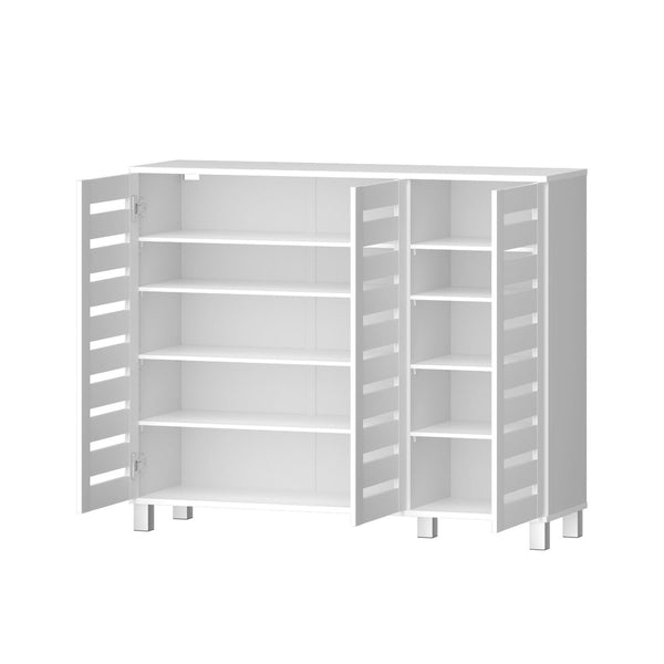 Artiss Shoe Rack Cabinet 30 Pairs Adjustable Shelf White Artiss
