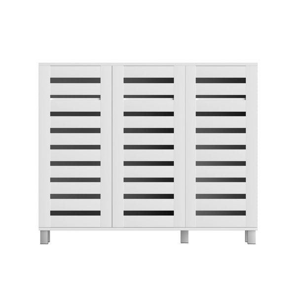 Artiss Shoe Rack Cabinet 30 Pairs Adjustable Shelf White Artiss