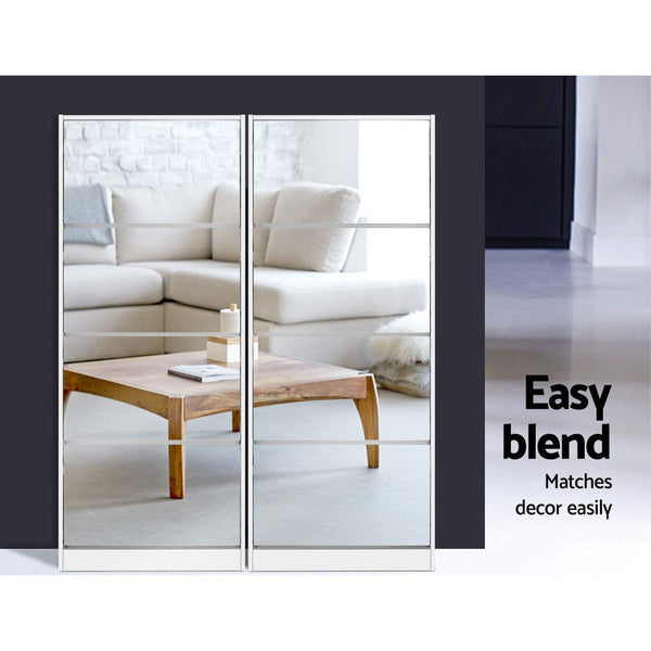 Artiss Shoe Cabinet Mirror Shoes Storage Rack Organiser 60 Pairs Cupboard Shelf Artiss