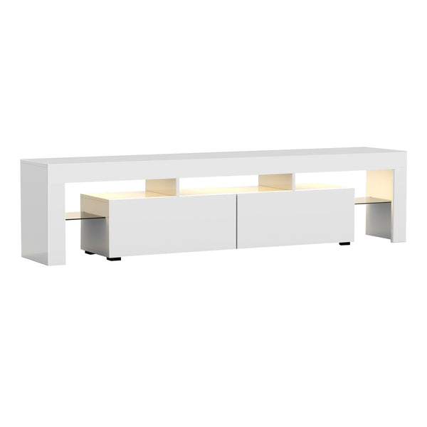Artiss 189cm RGB LED TV Stand Cabinet Entertainment Unit Gloss White Artiss