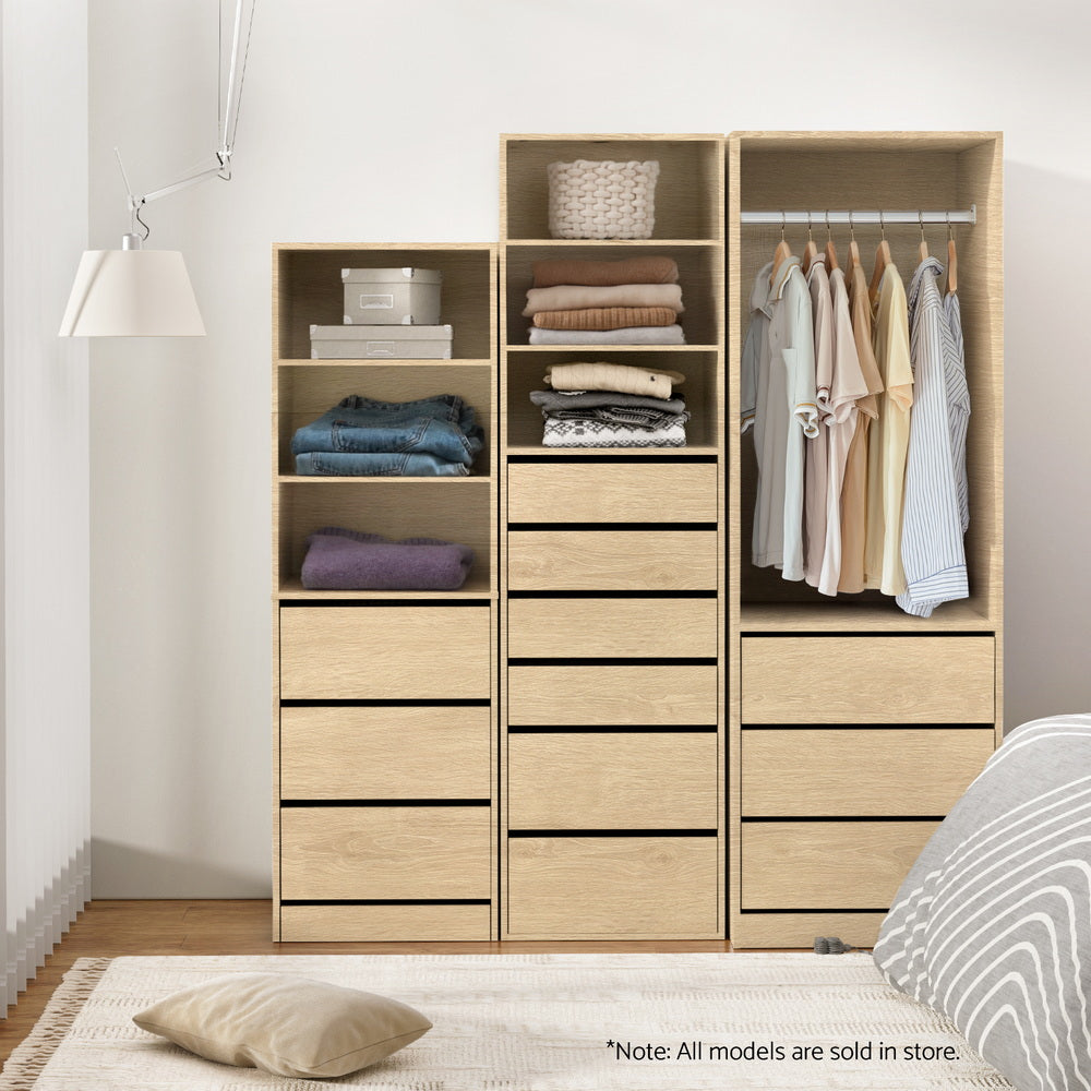 Artiss Wardrobe Clothes Closet Storage Organizer Pine Artiss