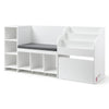 Keezi Kids Storage Unit Bookshelf Toy Box Organiser Bench Seat Cabinet 170cm White