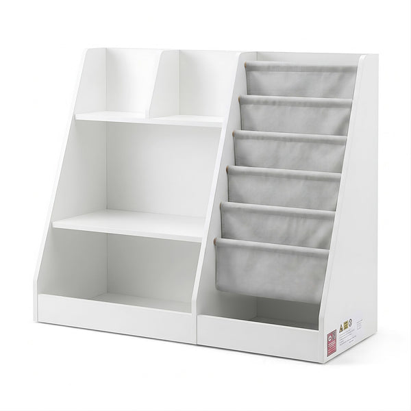 Keezi Kids Bookshelf Wood Bookcase Toddler Toys Storage Rack Display Shelves Keezi