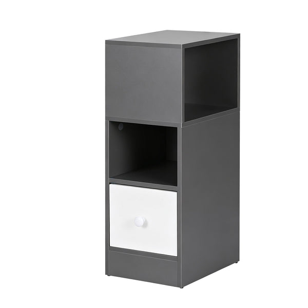 Artiss Narrow Bedside Table Grey Small Side Cabinet 1 Drawer Awezingly