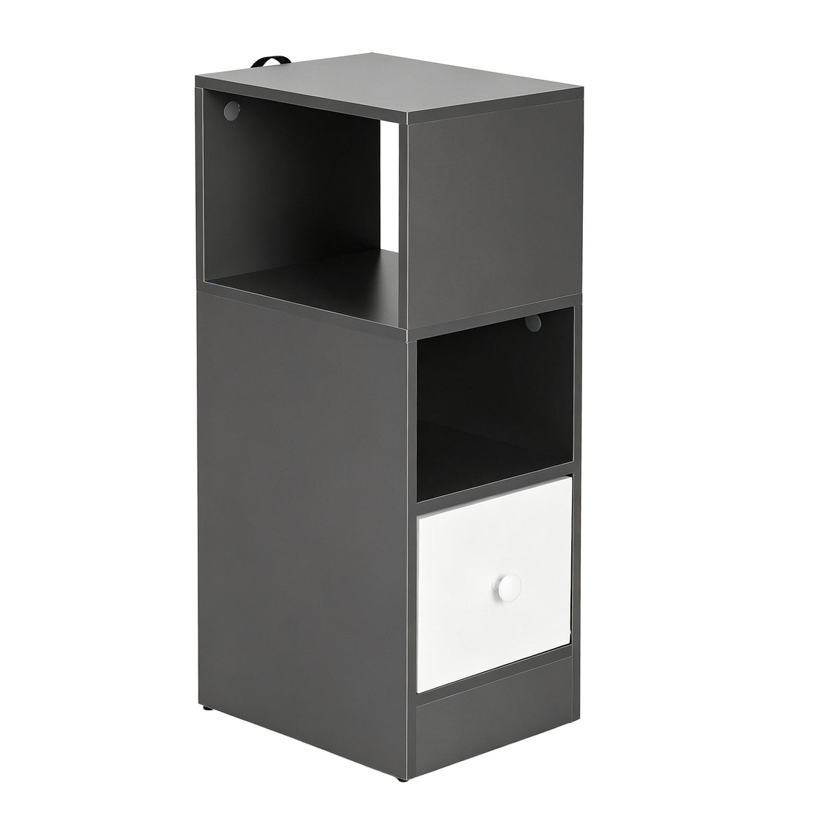Artiss Narrow Bedside Table Grey Small Side Cabinet 1 Drawer Awezingly