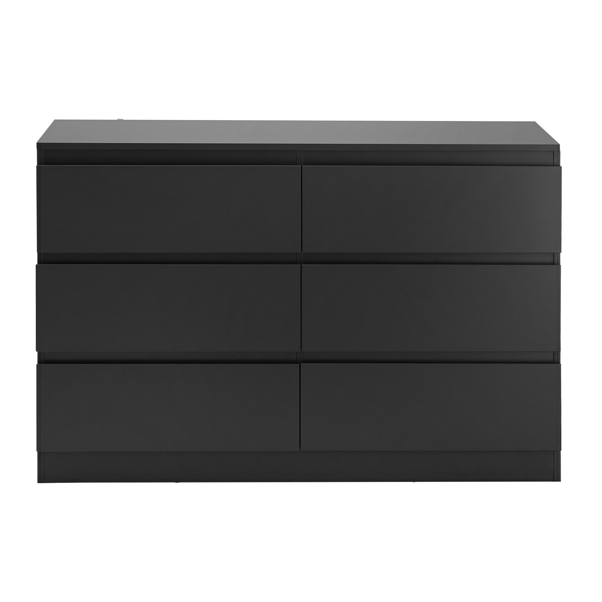 Artiss 6 Chest of Drawers Lowboy Black Awezingly