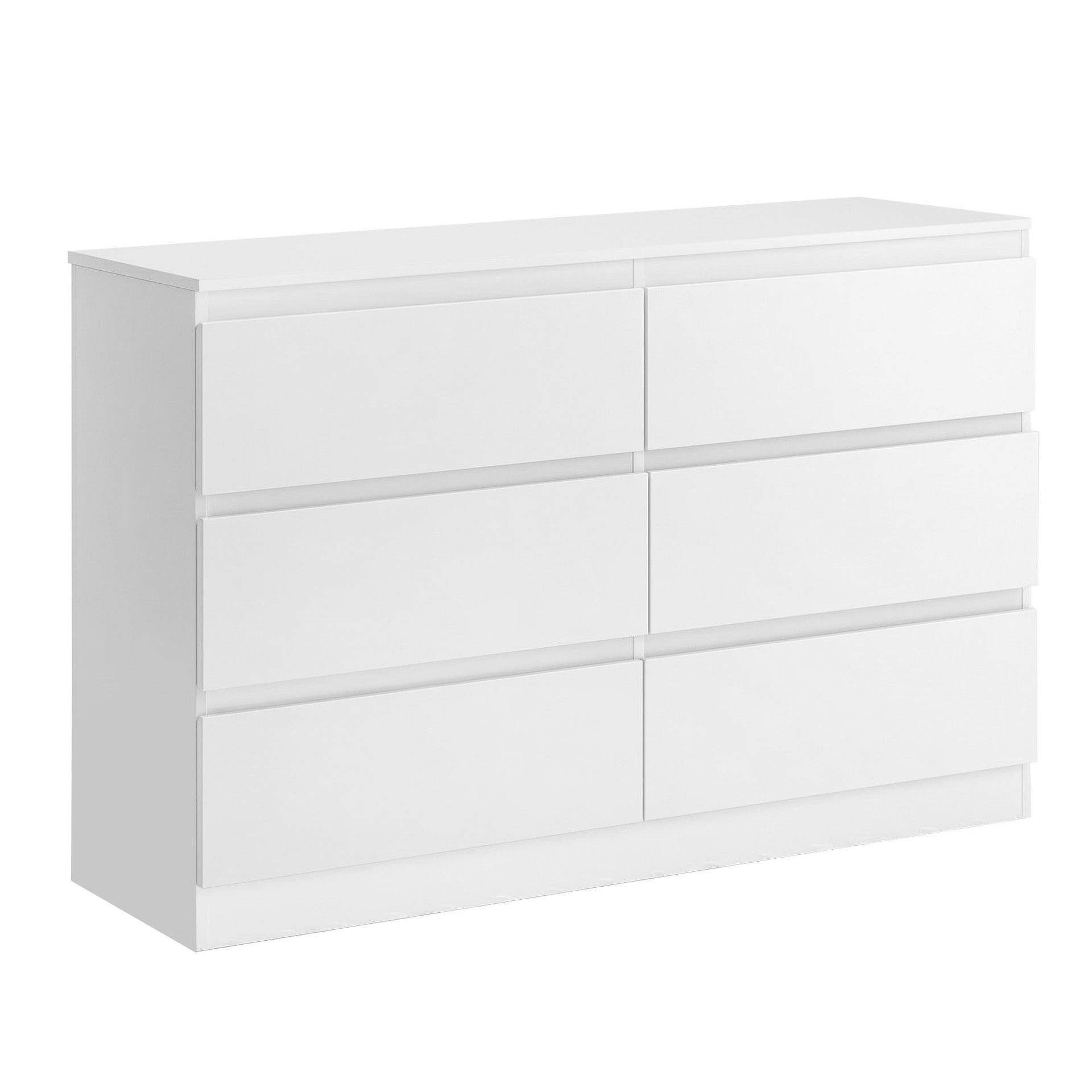 Artiss 6 Chest of Drawers Lowboy White Awezingly