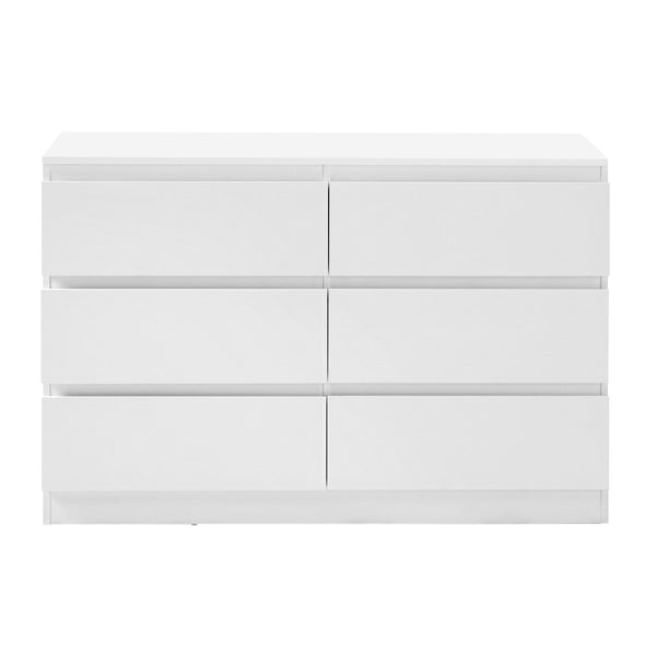Artiss 6 Chest of Drawers Lowboy White Awezingly