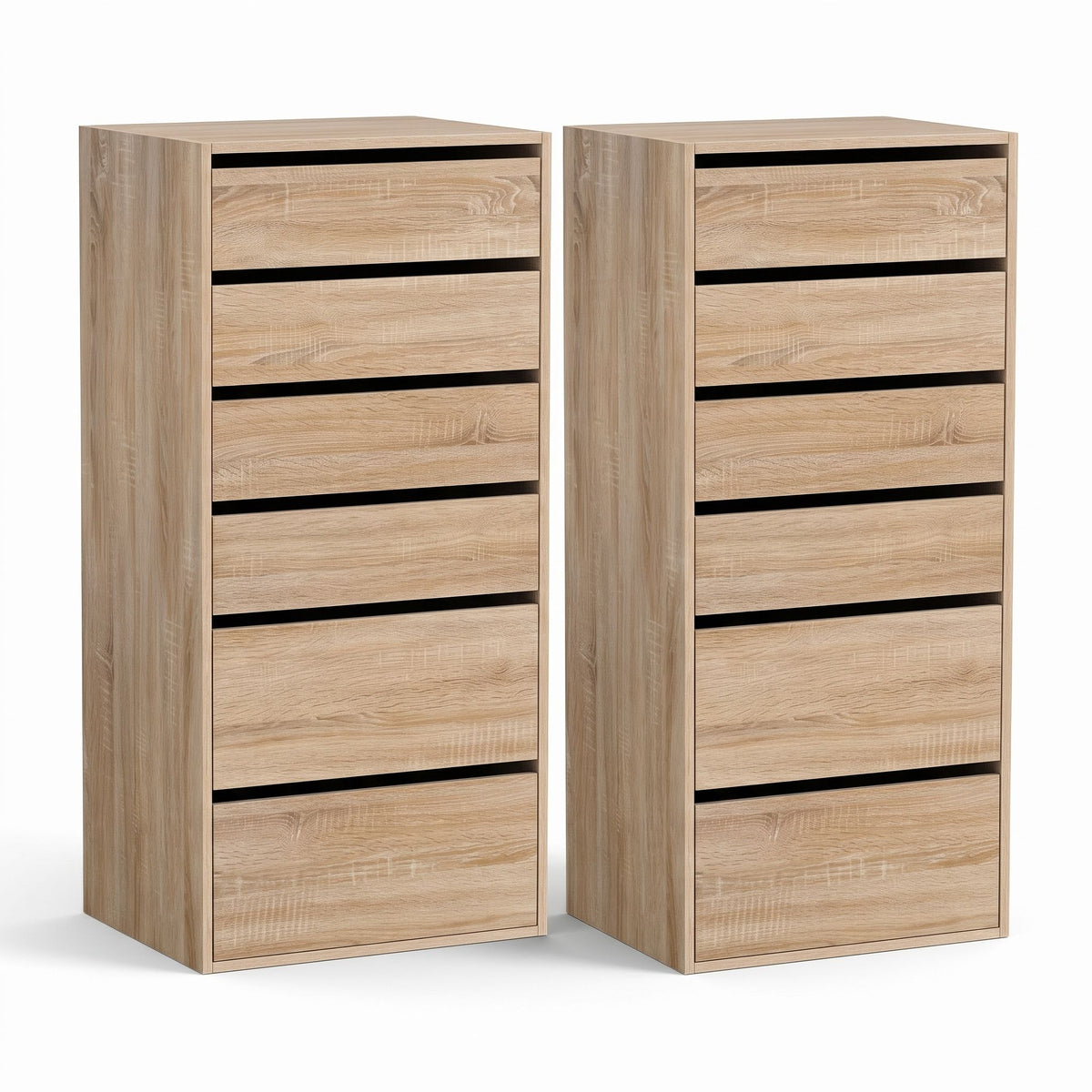 Artiss 2x Chest of 6 Drawers Dresser Tallboy Pine Awezingly