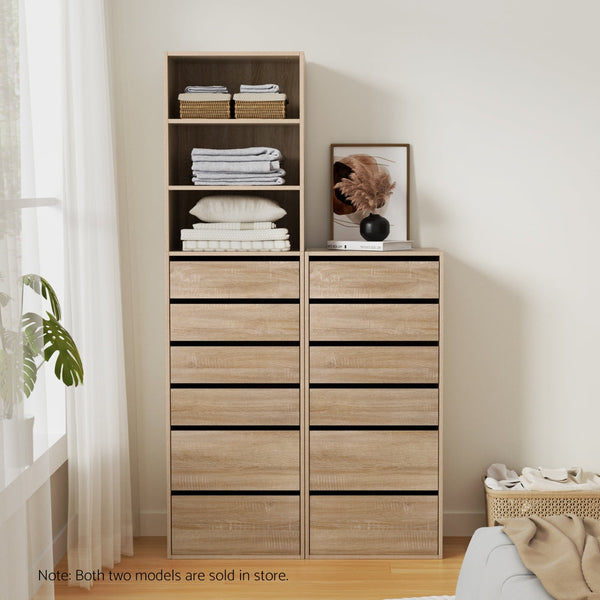Artiss 6 Chest of Drawers Tallboy Cabinet Pine Awezingly