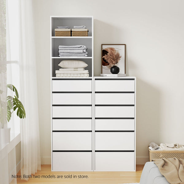 Artiss 6 Chest of Drawers Tallboy Cabinet White Artiss