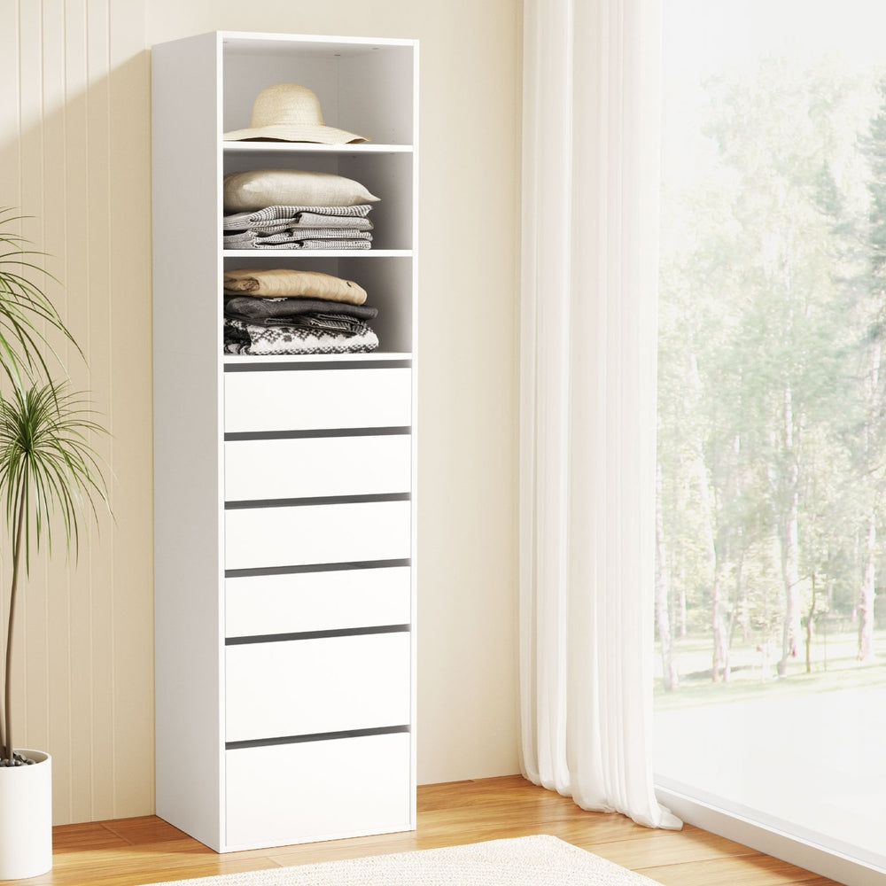 Artiss 6 Chest of Drawers Tallboy Cabinet White Artiss