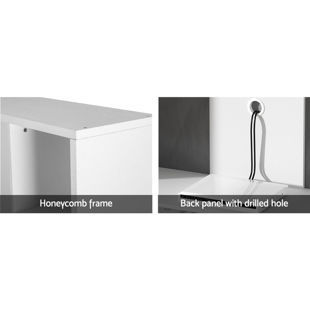 Artiss Entertainment Center Unit TV Stand TV Cabinet Open Shelves 183CM White Artiss