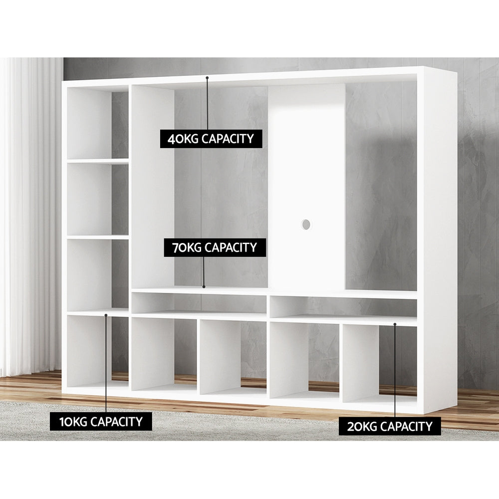 Artiss Entertainment Center Unit TV Stand TV Cabinet Open Shelves 183CM White Artiss