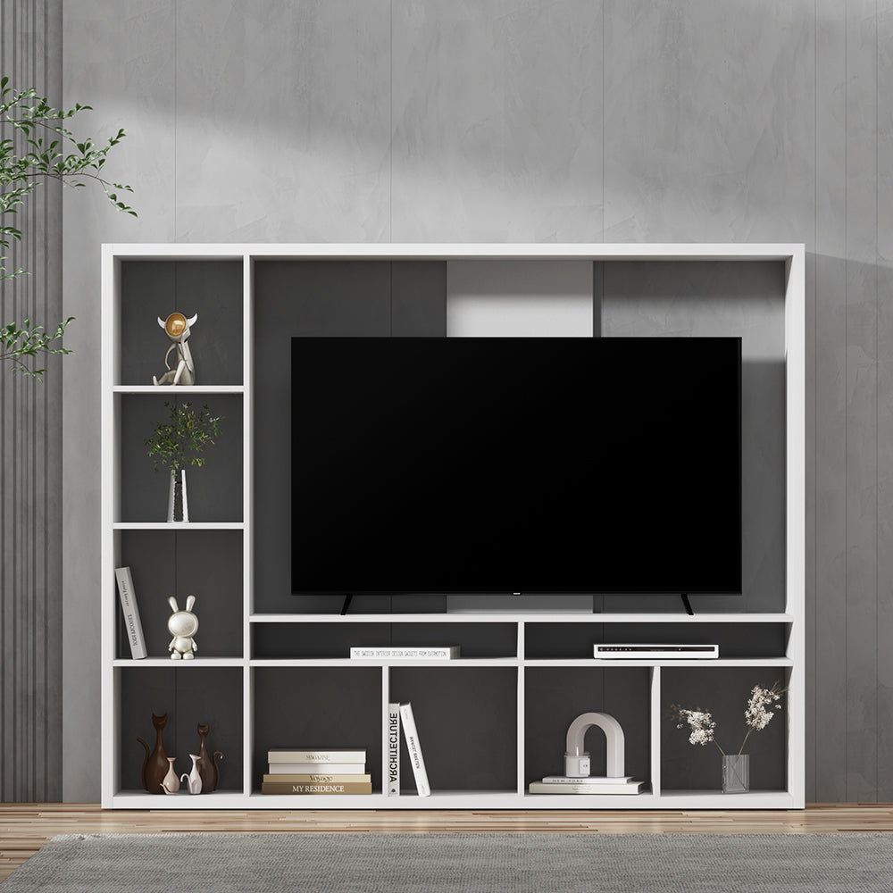 Artiss Entertainment Center Unit TV Stand TV Cabinet Open Shelves 183CM White Artiss