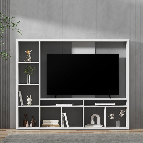 Artiss Entertainment Center Unit TV Stand TV Cabinet Open Shelves 183CM White Artiss