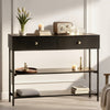Artiss Console Table 3-Tier Black