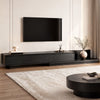 Artiss Extendable TV Unit 200CM 3 Storage Drawers Dark Walnut & Black